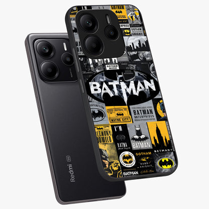 Knight Gotham Rise Glass Case displayed in angled mockup highlighting powerful knight silhouette design with dramatic aesthetic.