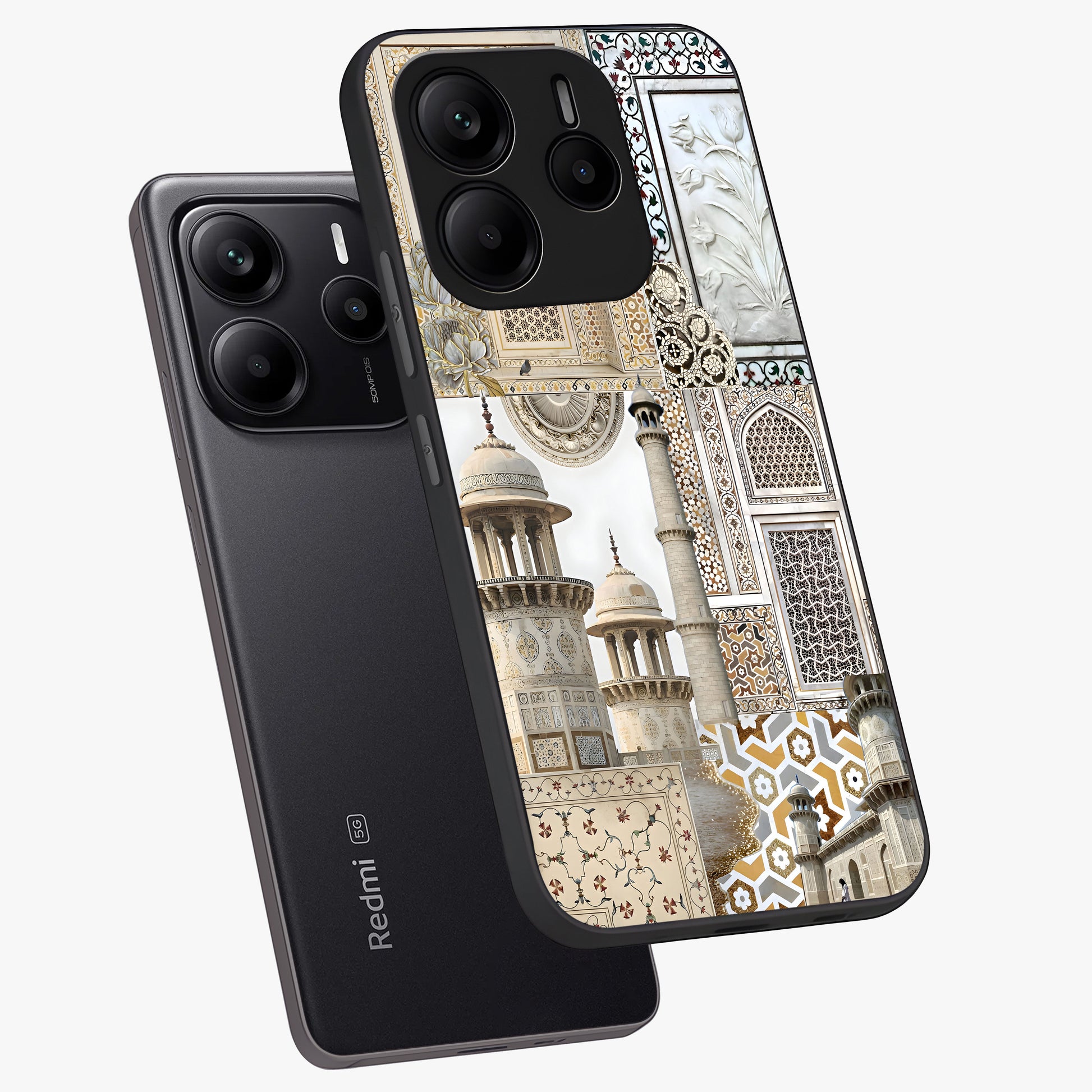 Mughal Marble Legacy Glass Case displayed in angled mockup highlighting elegant heritage marble artwork with royal aesthetic.