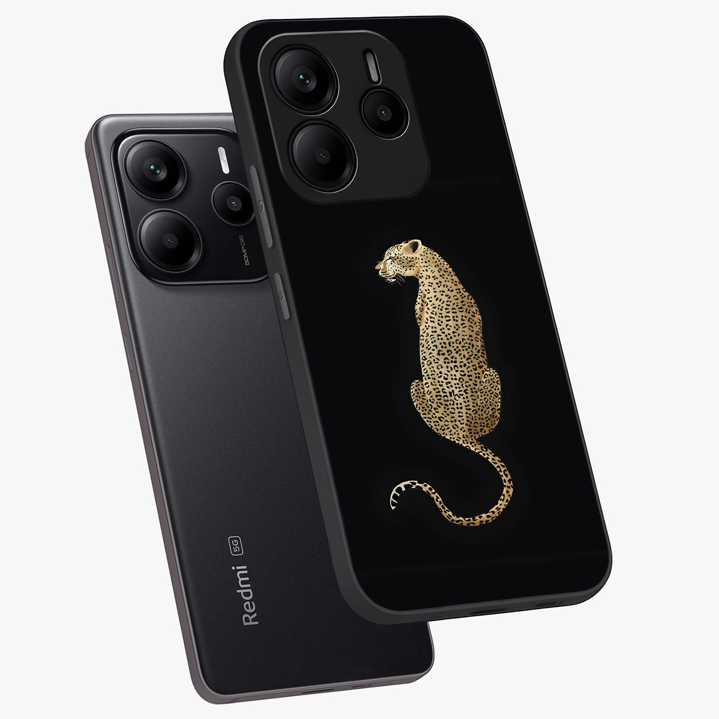 Regal Leopard Glass Case displayed in angled mockup highlighting powerful animal illustration with stylish wild aesthetic.