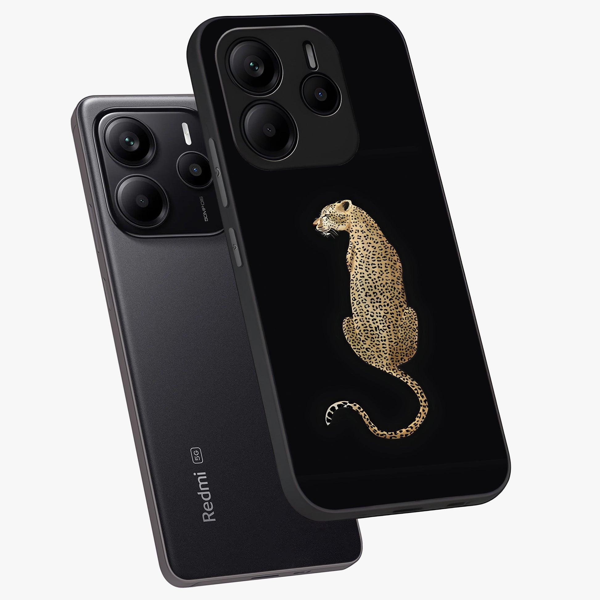 Regal Leopard Glass Case displayed in angled mockup highlighting powerful animal illustration with stylish wild aesthetic.