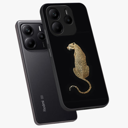 Regal Leopard Glass Case displayed in angled mockup highlighting powerful animal illustration with stylish wild aesthetic.