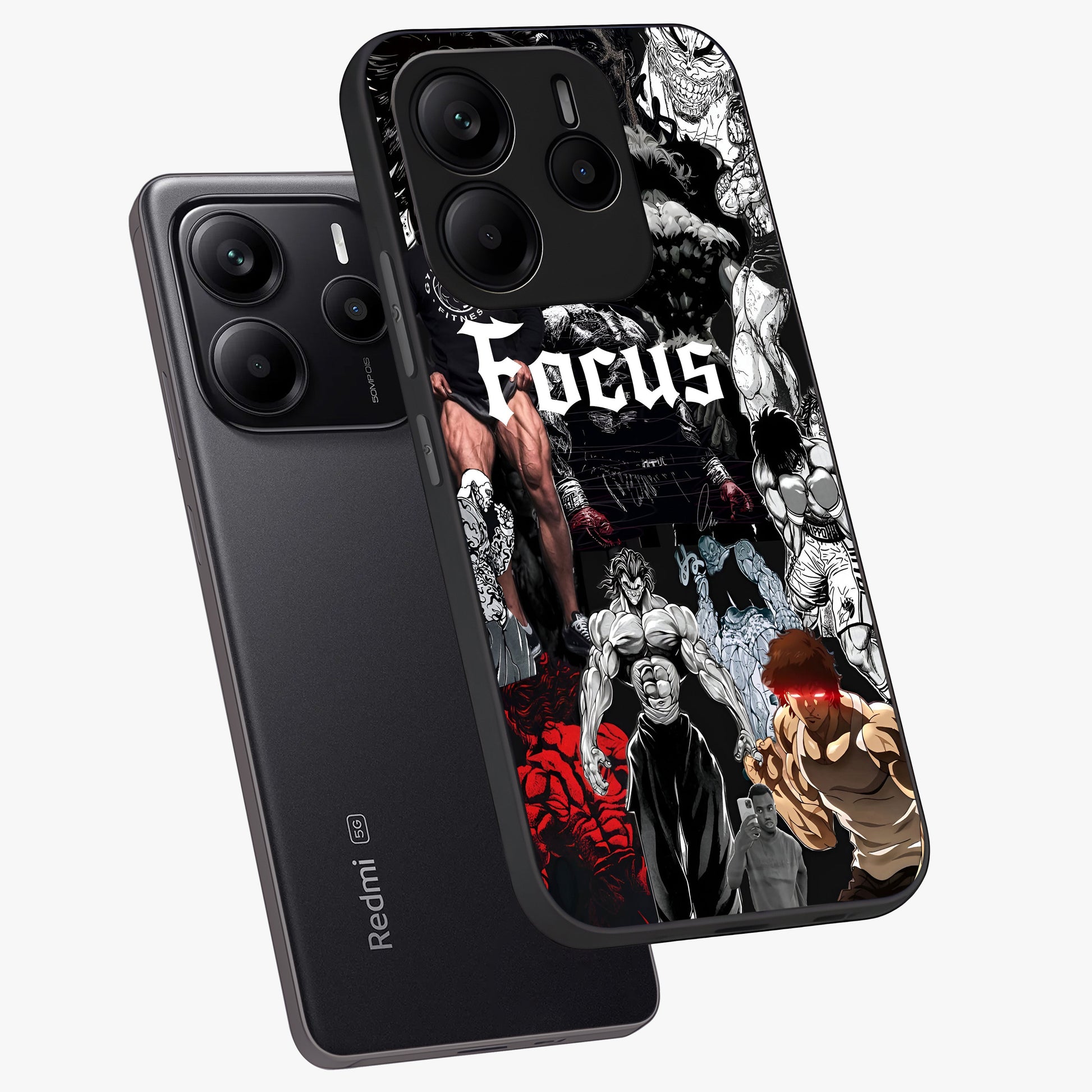 Relentless Power Focus Glass Case displayed in angled mockup highlighting bold statement design with modern aesthetic style.