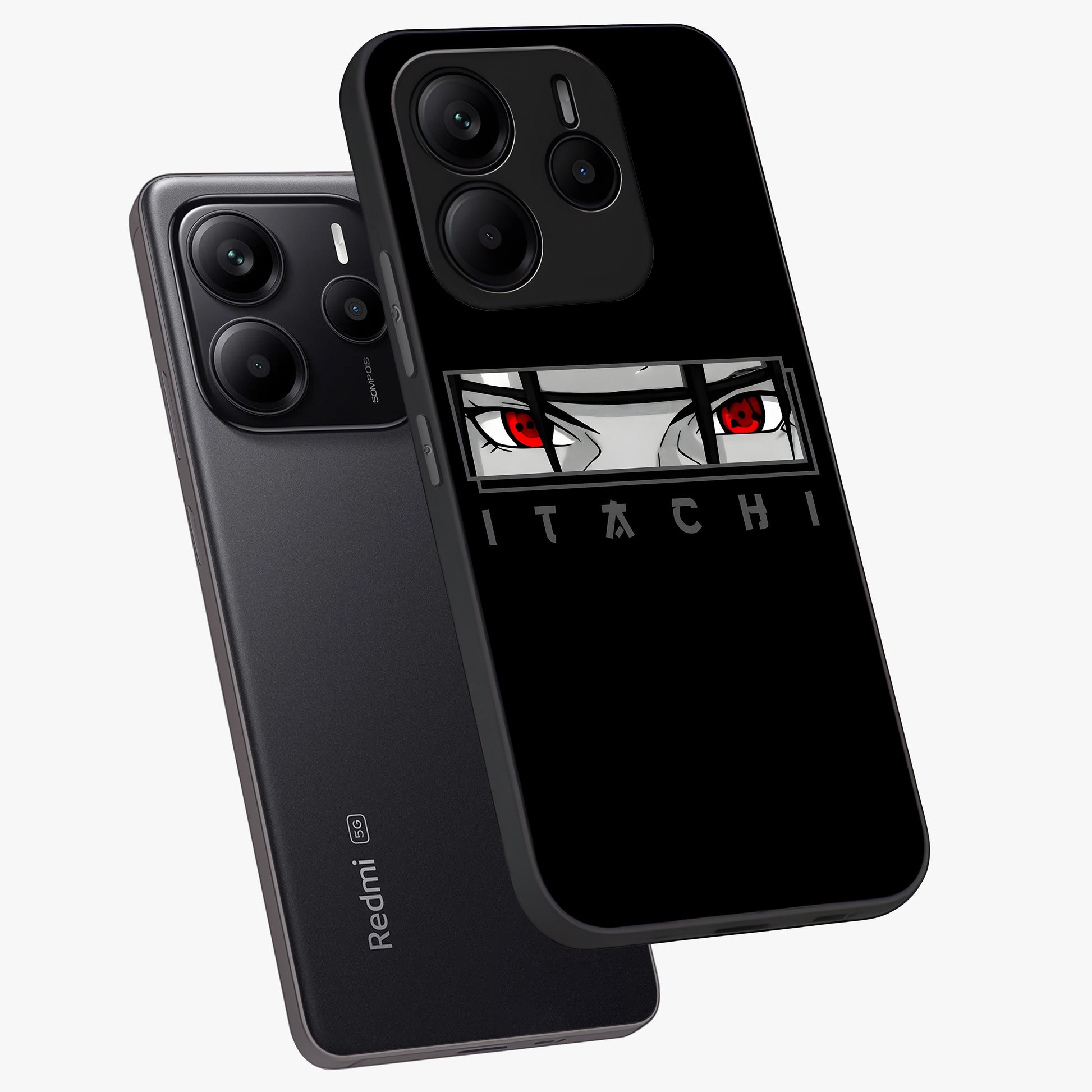 Scarlet Gaze Dominance Glass Case displayed in angled mockup highlighting intense visual design with bold scarlet aesthetic.