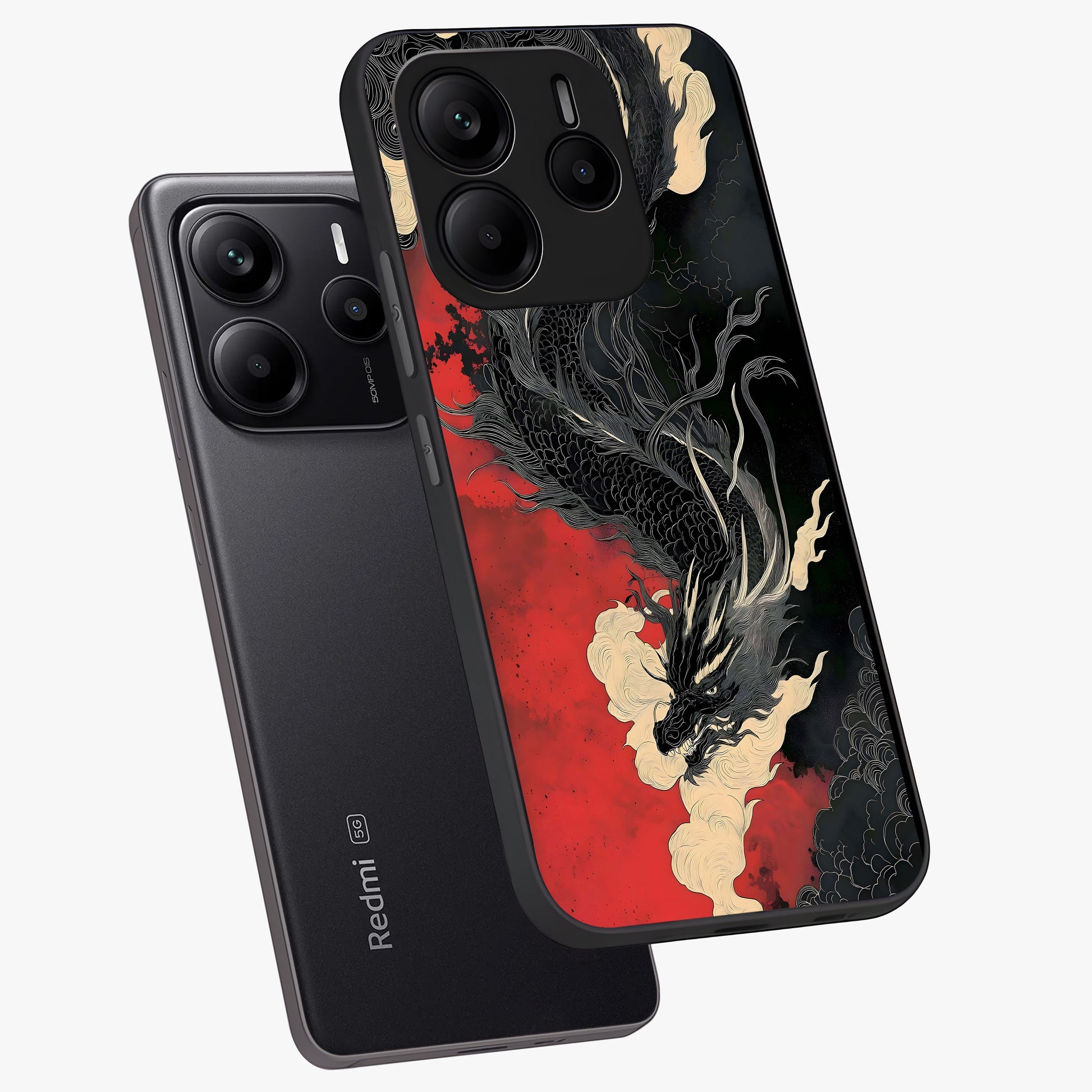 Shadow Dragon Fury Glass Case displayed in angled mockup highlighting powerful dragon illustration with dark fantasy aesthetic.