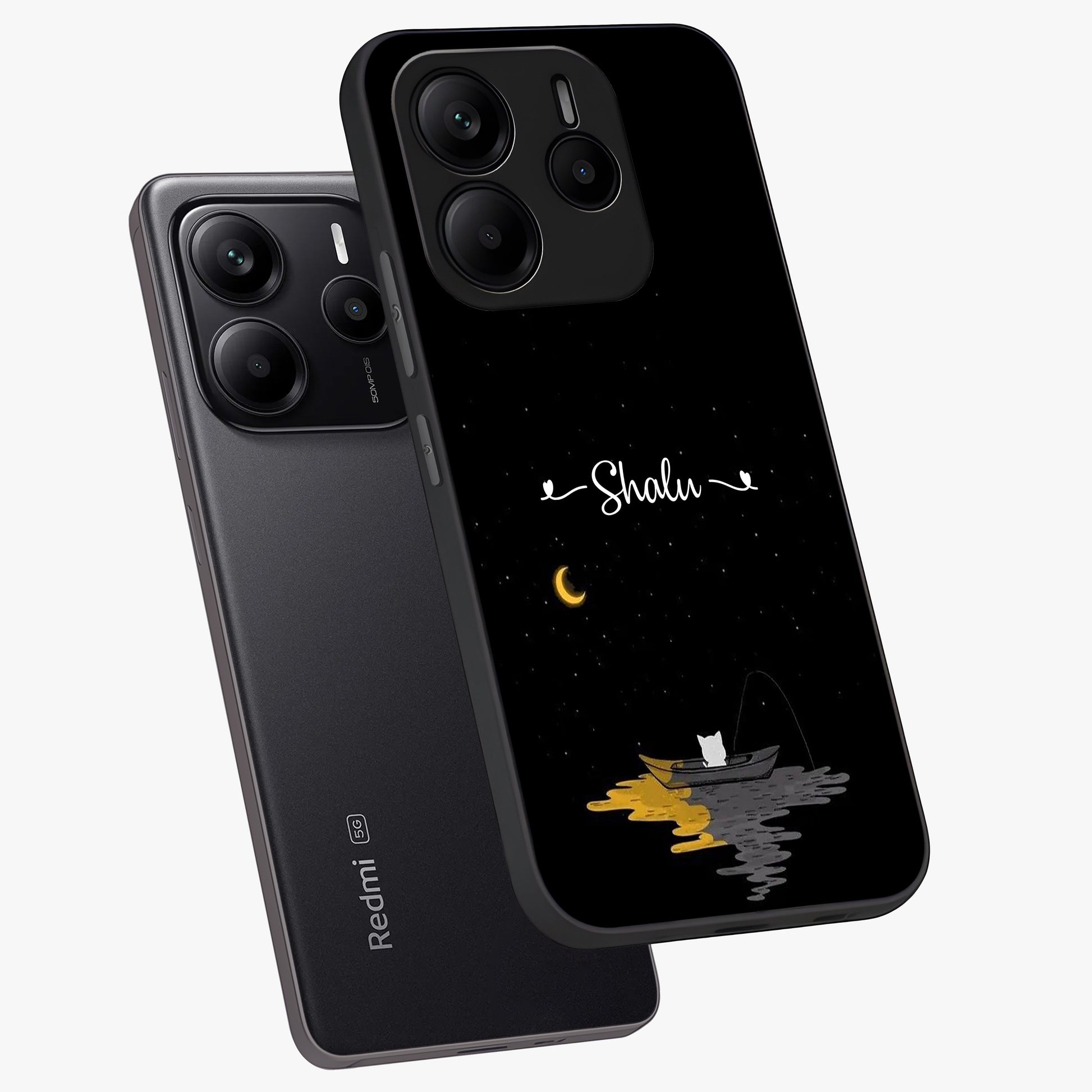 Silent Night Row Glass Case displayed in angled mockup highlighting peaceful evening design with dreamy night aesthetic.