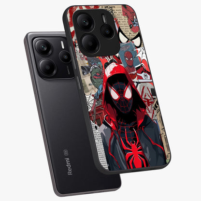 Spider Collage Street Glass Case displayed in angled mockup highlighting dynamic street style collage design with comic aesthetic.