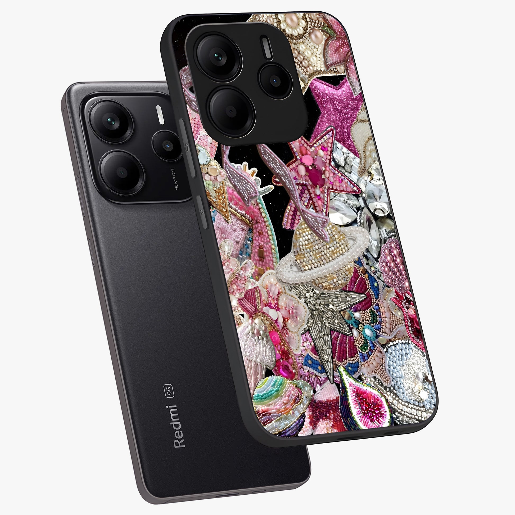 Starlit Jewel Dream Glass Case displayed in angled mockup highlighting glowing celestial jewel design with dreamy aesthetic.
