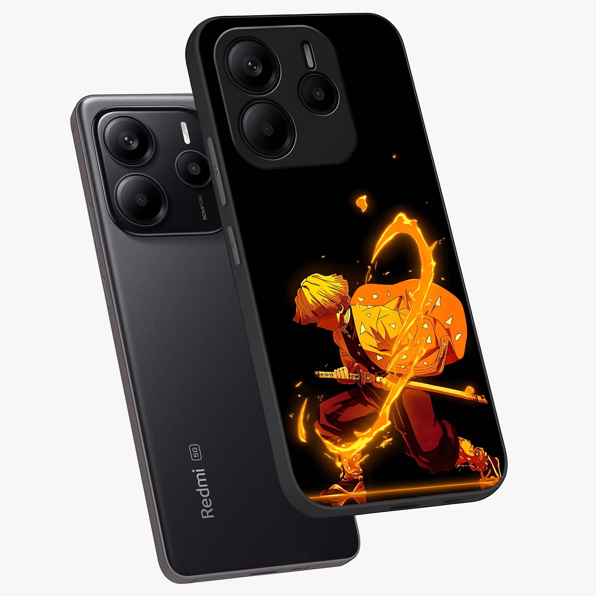 Thunder Flame Execution Glass Case displayed in angled mockup highlighting dramatic fire themed design with intense fantasy aesthetic.