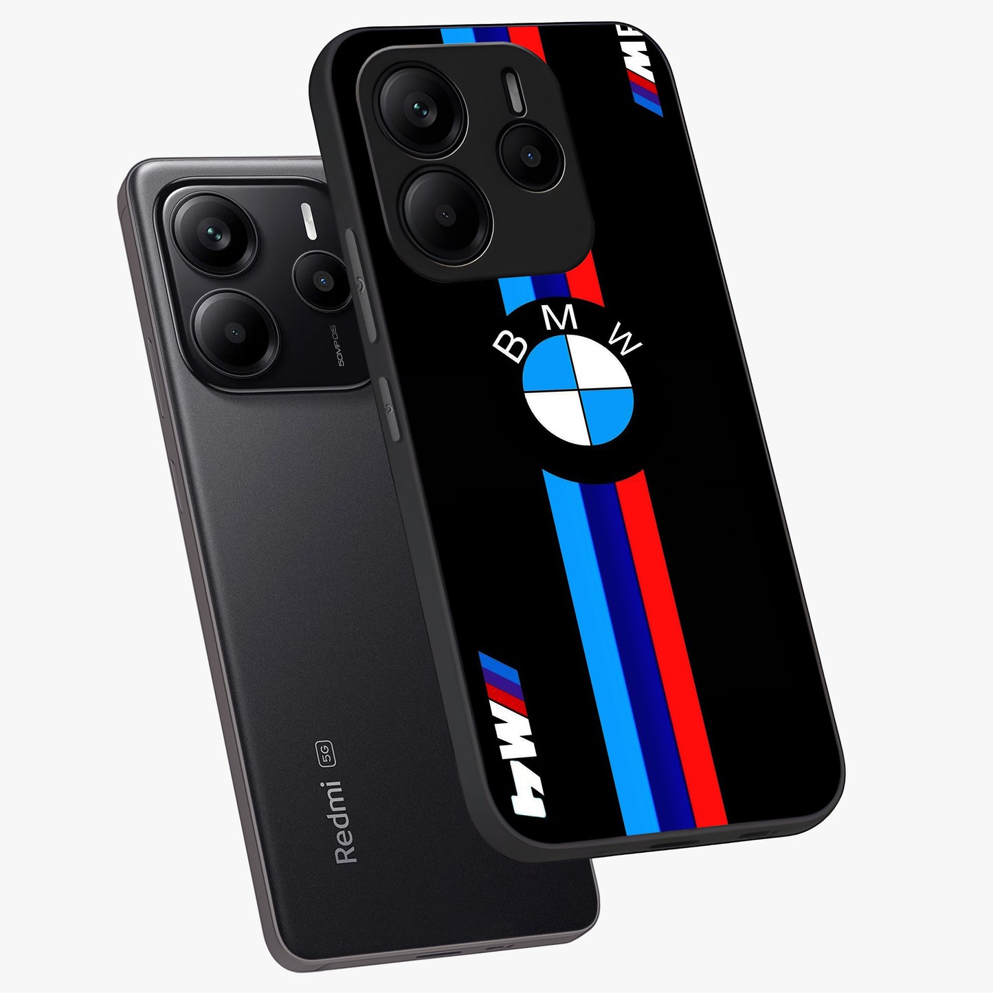 Turbo BMW Beast Glass Case displayed in angled mockup highlighting sleek racing car design with bold automotive aesthetic.