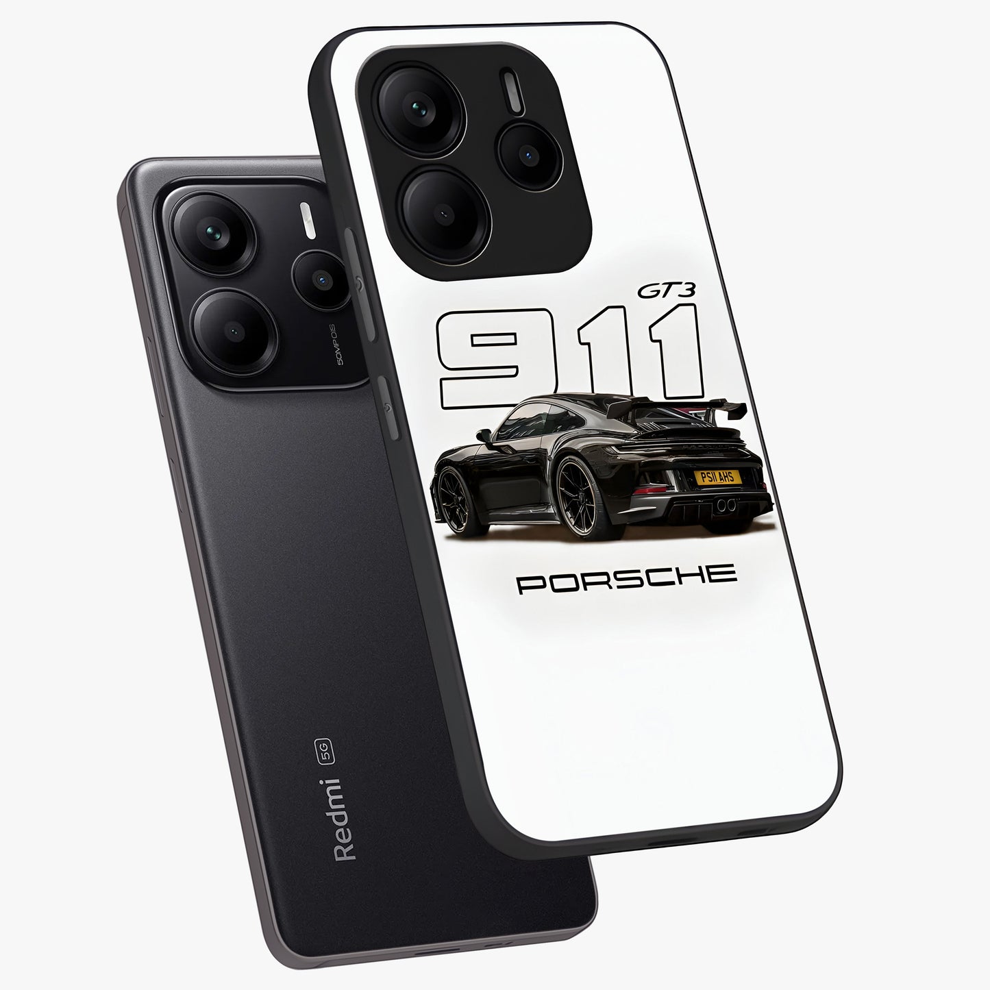 Turbo Legacy Icon Glass Case displayed in angled mockup highlighting dynamic automotive design with performance aesthetic.
