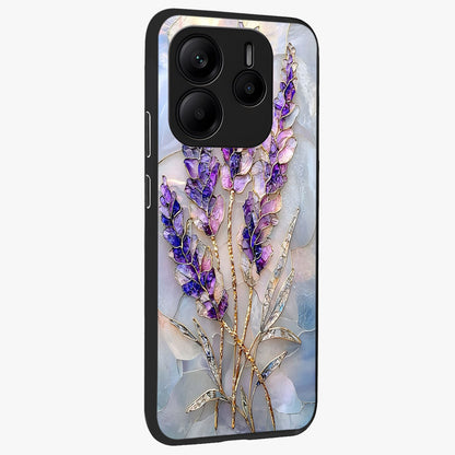 Lavender Dream Glow Glass Case upright view showcasing radiant lavender glow artwork with calming dreamy theme.