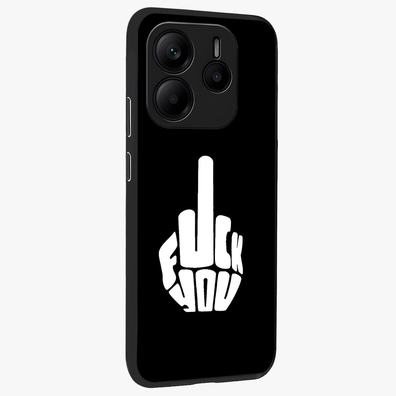 Rebel Mode On Glass Case upright view showcasing striking statement artwork with bold rebellious theme.