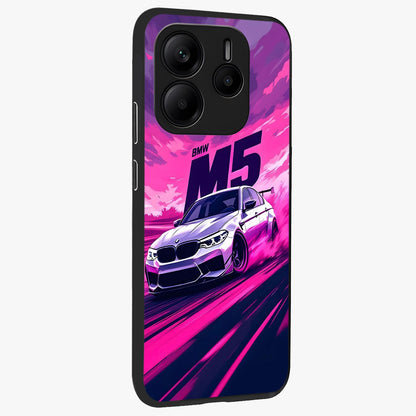 Velocity Drift Pulse Glass Case upright view showcasing powerful racing artwork with energetic motorsport theme.