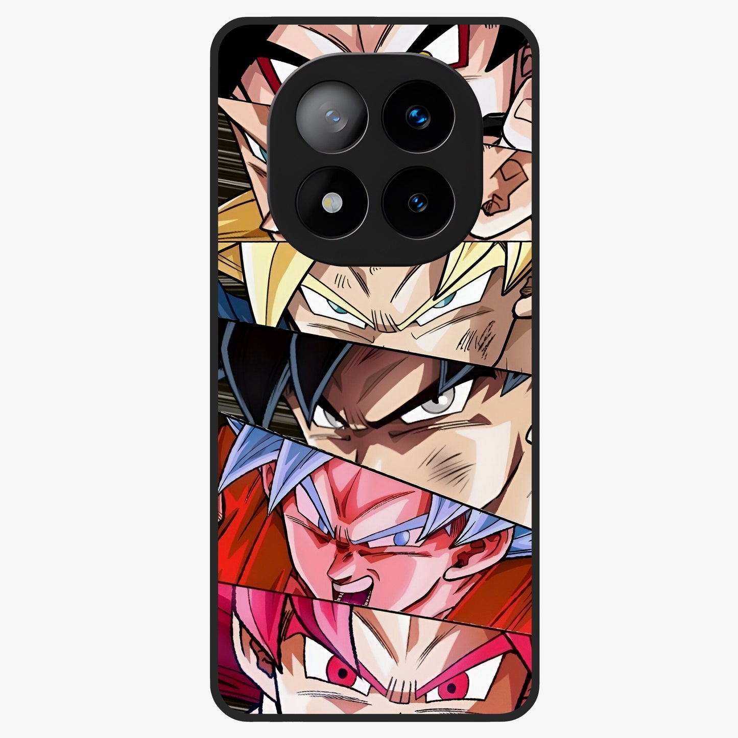 Anime Character Glass Case showing flat back view with vibrant anime artwork and glossy glass finish.