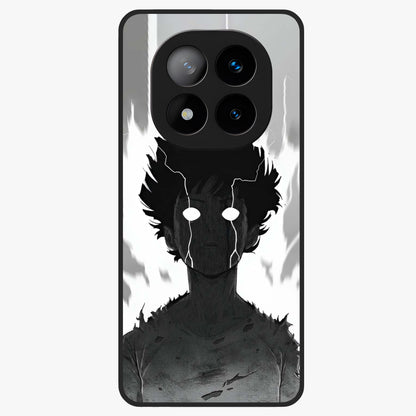 Awakened Inner Rage Glass Case showing flat back view with intense artistic artwork and glossy glass finish.