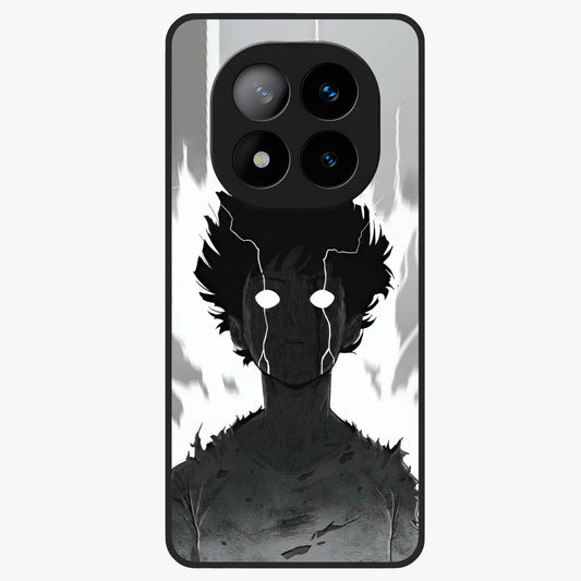 Awakened Inner Rage Glass Case showing flat back view with intense artistic artwork and glossy glass finish.