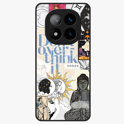 Ethereal Thoughts Glass Case showing flat back view with dreamy artistic artwork and glossy glass finish.