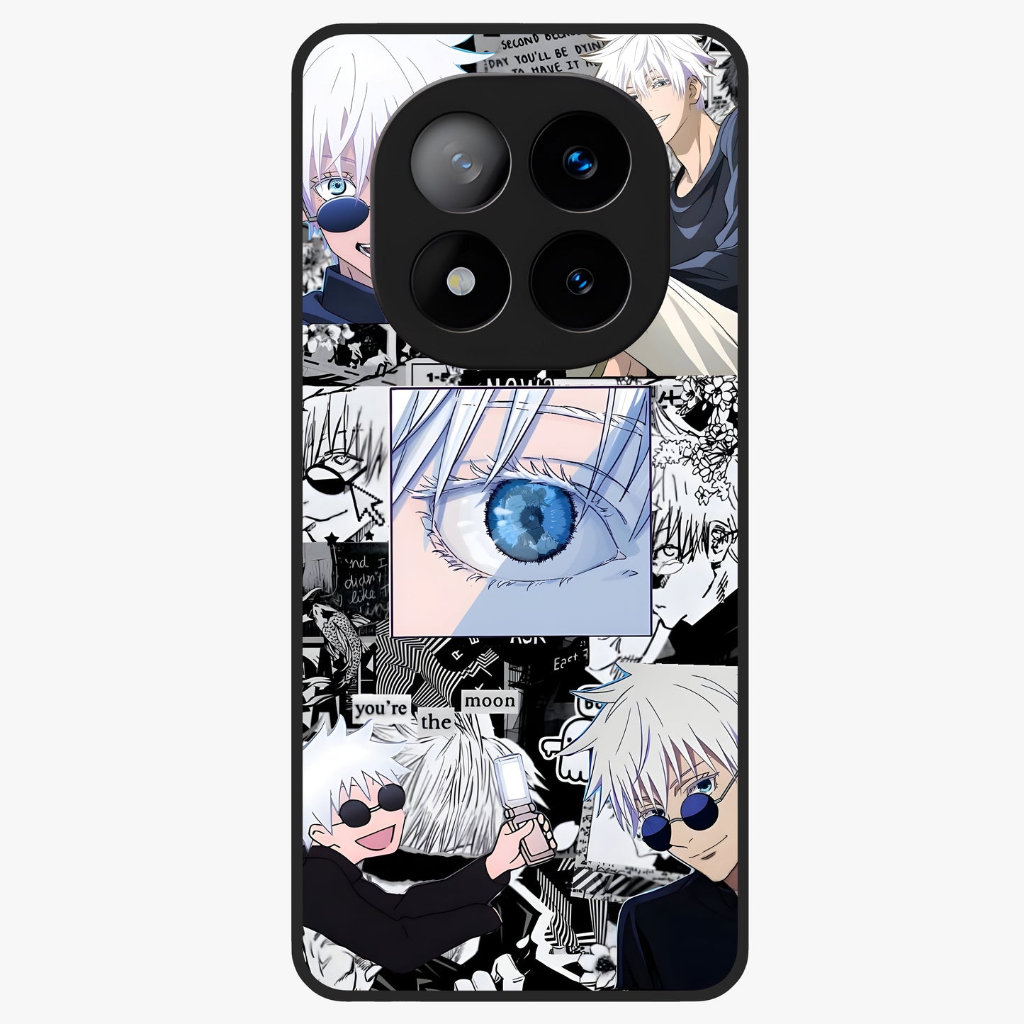 Infinity Sorcerer Chaos Glass Case showing flat back view with mystical sorcerer themed artwork and glossy glass finish.