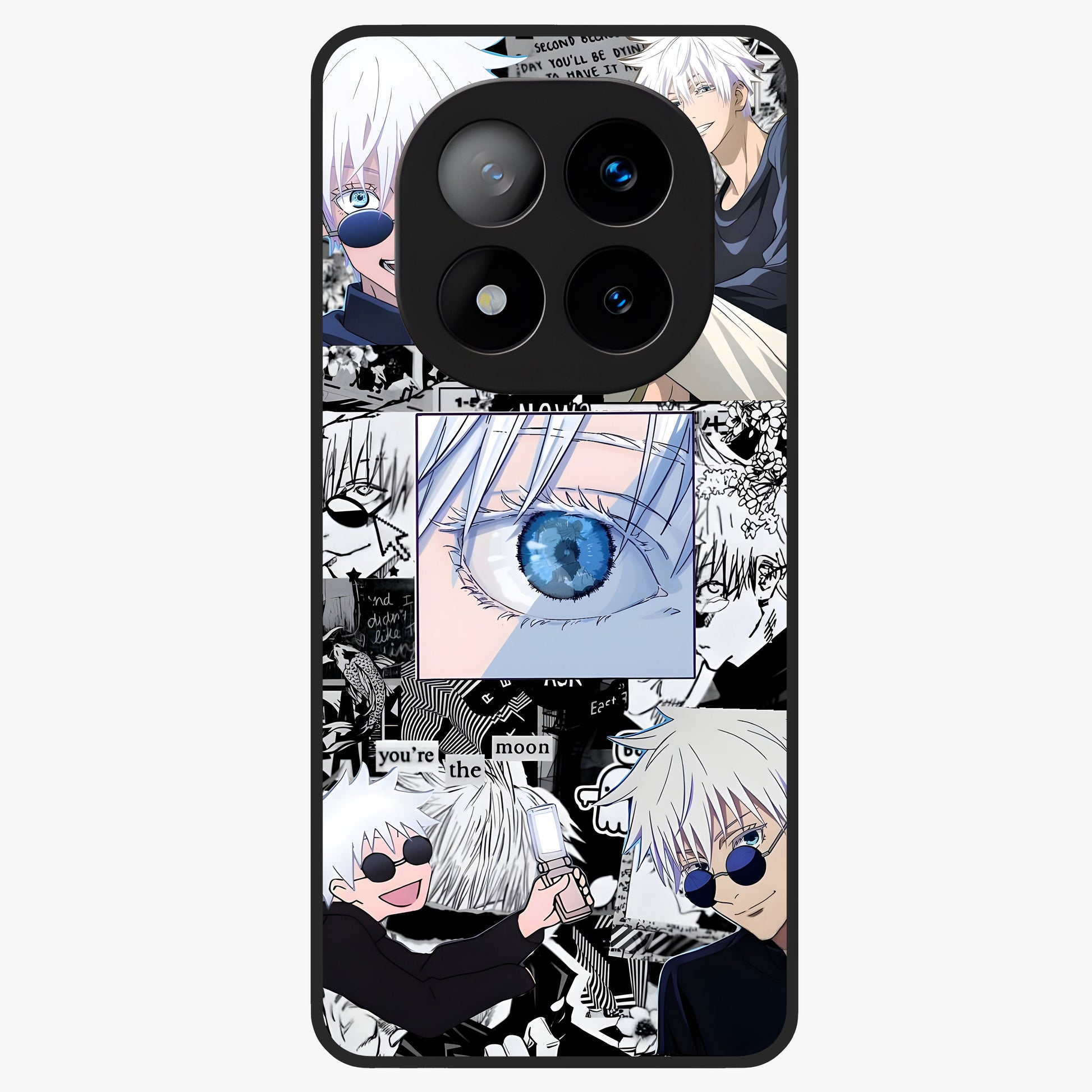 Infinity Sorcerer Chaos Glass Case showing flat back view with mystical sorcerer themed artwork and glossy glass finish.