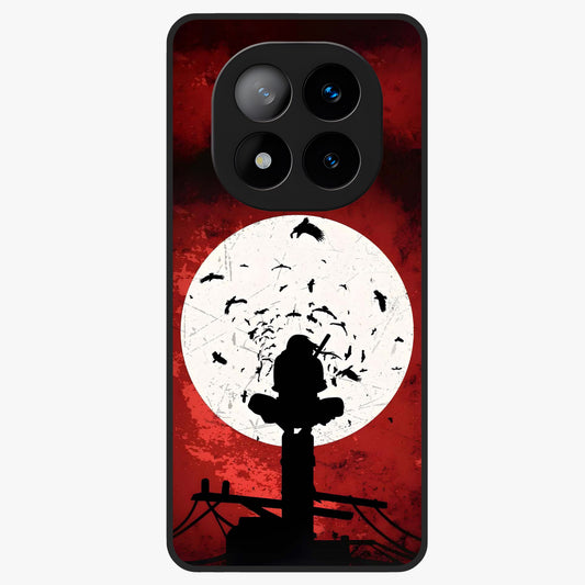 Itachi Limited Edition Naruto Anime Glass Case showing flat back view with iconic anime character artwork and glossy glass finish.