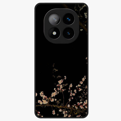 Petal Moon Light With Custom Name Glass Case showing flat back view with floral moonlight artwork and personalized name design.
