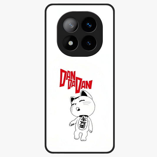 Playful Spirit Charm Glass Case showing flat back view with cheerful charm themed artwork and glossy glass finish.