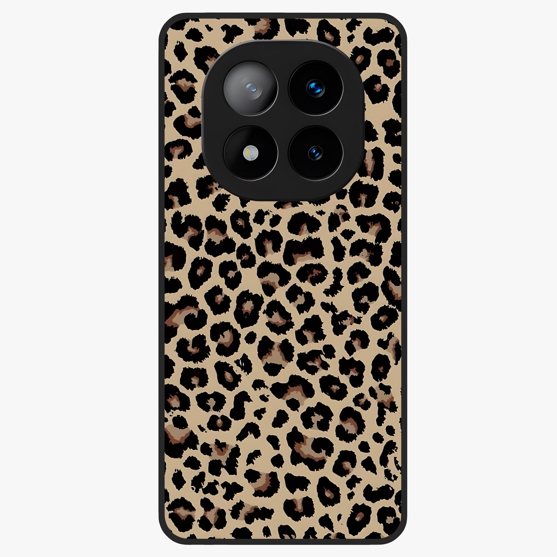 Savage Chic Pattern Glass Case showing flat back view with stylish patterned artwork and glossy glass finish.