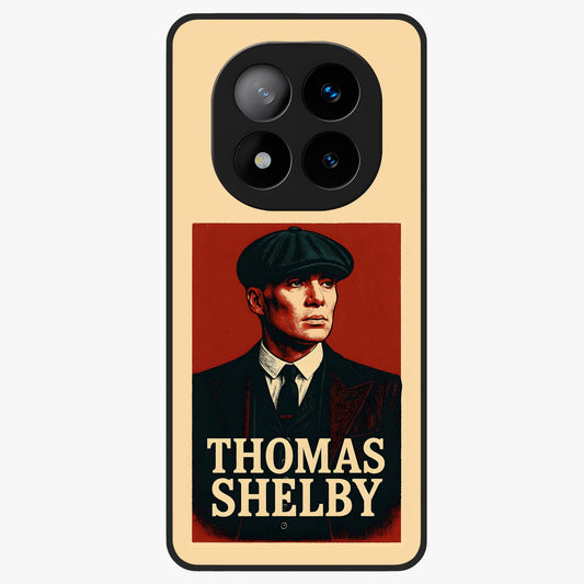 Vintage Mafia Authority Glass Case showing flat back view with bold vintage mafia inspired artwork and glossy glass finish.