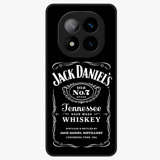 Vintage Whiskey Heritage Glass Case showing flat back view with classic whiskey inspired artwork and glossy glass finish.