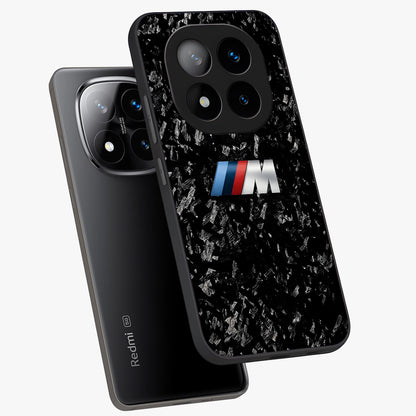 Carbon Speed Mark Glass Case displayed in angled mockup highlighting racing inspired carbon design and sleek aesthetic style.