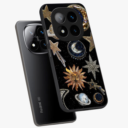 Celestial Gem Constellations Glass Case displayed in angled mockup highlighting gemstone inspired constellation design.
