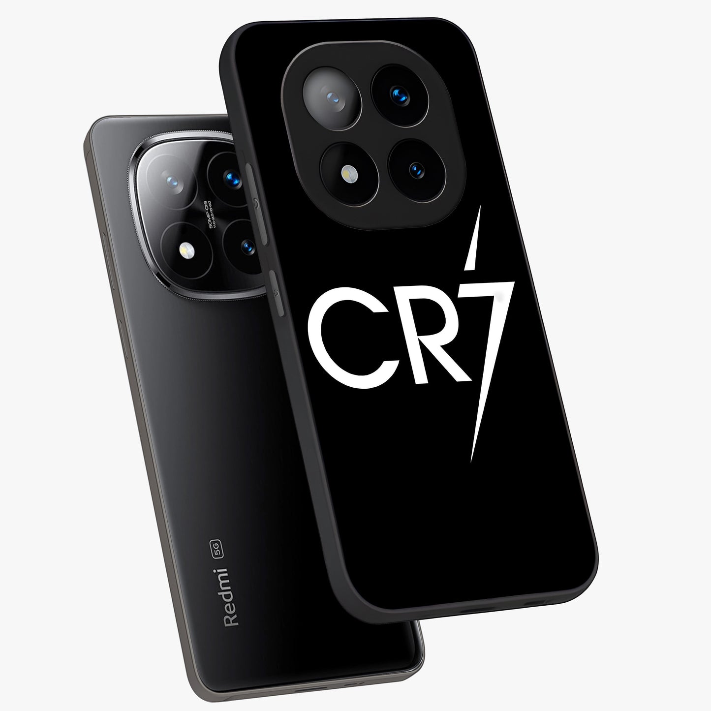 Cr7 Elite Strike Glass Case displayed in angled mockup highlighting powerful sports graphic with bold athletic theme.