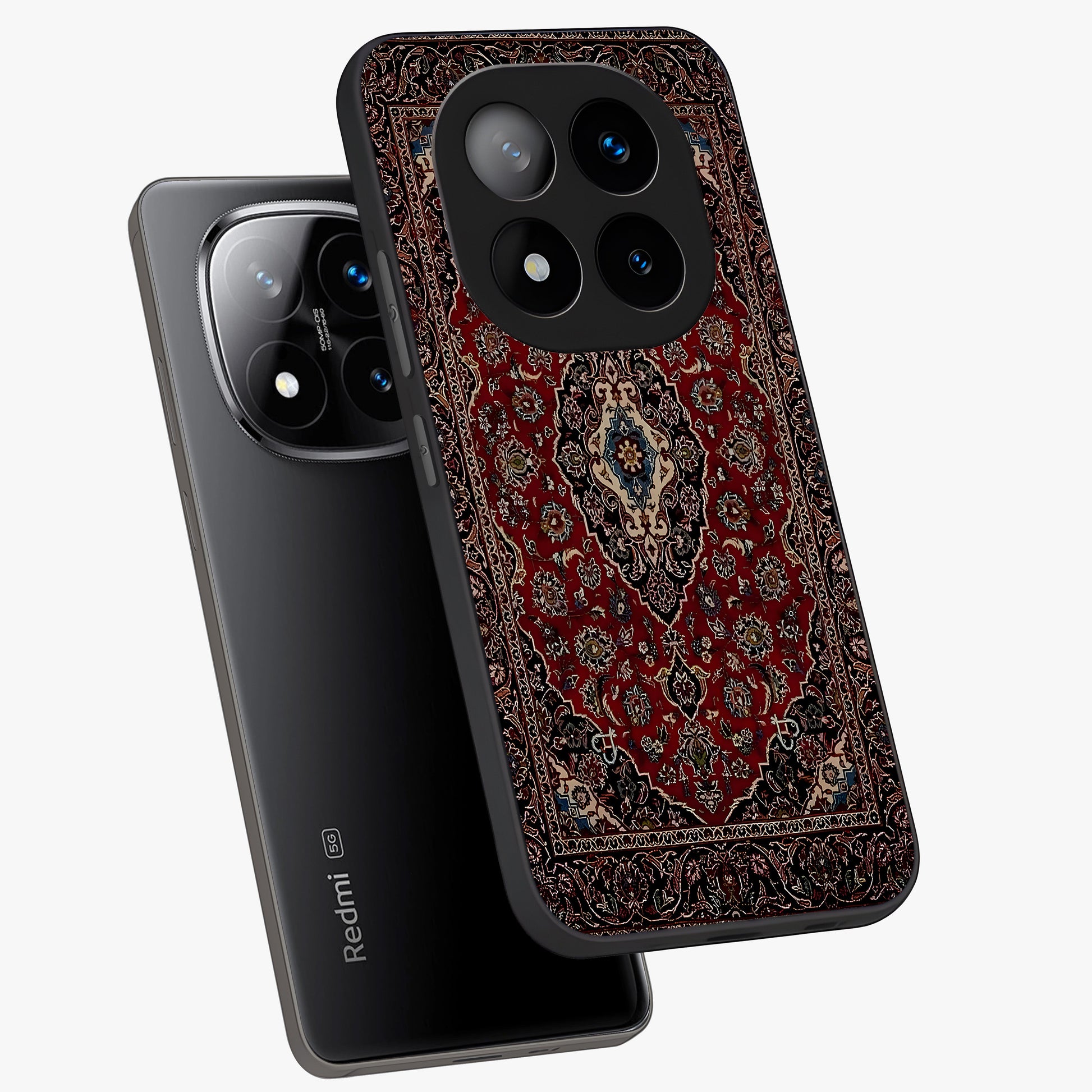Heritage Carpet Royale Glass Case displayed in angled mockup highlighting intricate royal carpet design with heritage aesthetic.