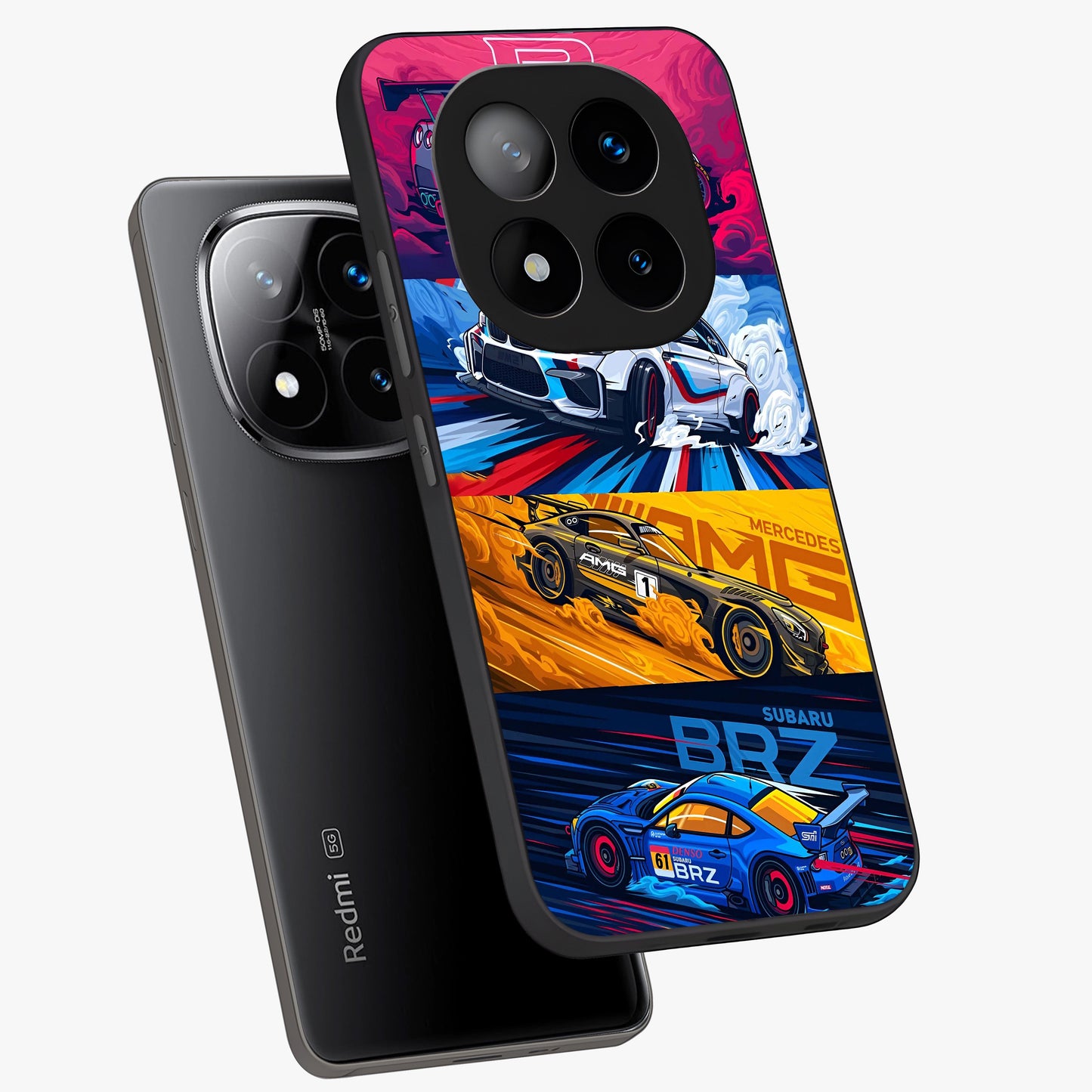 JDM Sports Car Glass Case displayed in angled mockup highlighting sleek Japanese racing car design with automotive aesthetic.