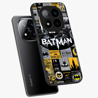 Knight Gotham Rise Glass Case displayed in angled mockup highlighting powerful knight silhouette design with dramatic aesthetic.