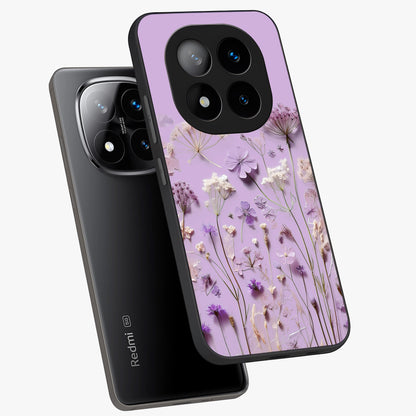 Lavender Blossom Dream Glass Case displayed in angled mockup highlighting dreamy lavender flower design with calming aesthetic style.