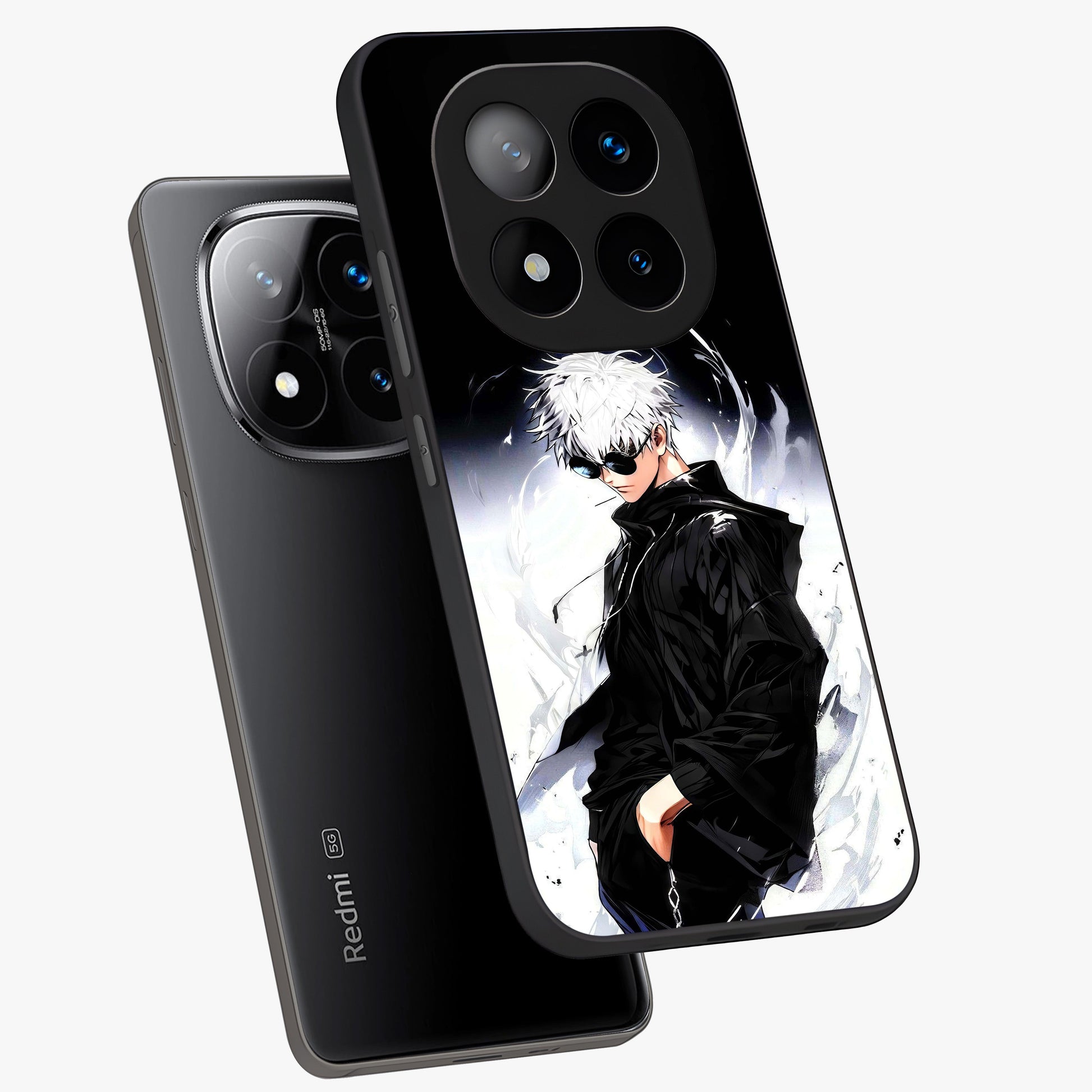 Limitless Shadow King Glass Case displayed in angled mockup highlighting dramatic dark hero design with intense aesthetic.
