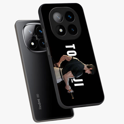 Midnight Blade Resolve Glass Case displayed in angled mockup highlighting powerful blade illustration with dramatic dark aesthetic.