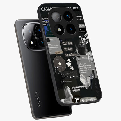 Midnight Love Echo Glass Case displayed in angled mockup highlighting elegant love inspired design with deep aesthetic style.