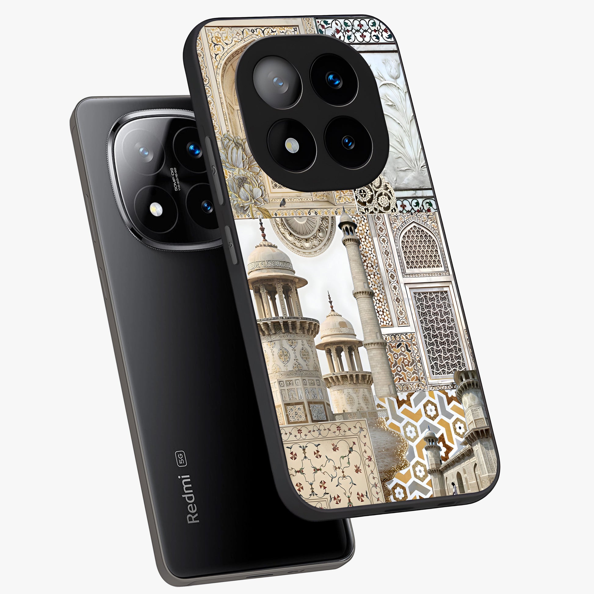 Mughal Marble Legacy Glass Case displayed in angled mockup highlighting elegant heritage marble artwork with royal aesthetic.