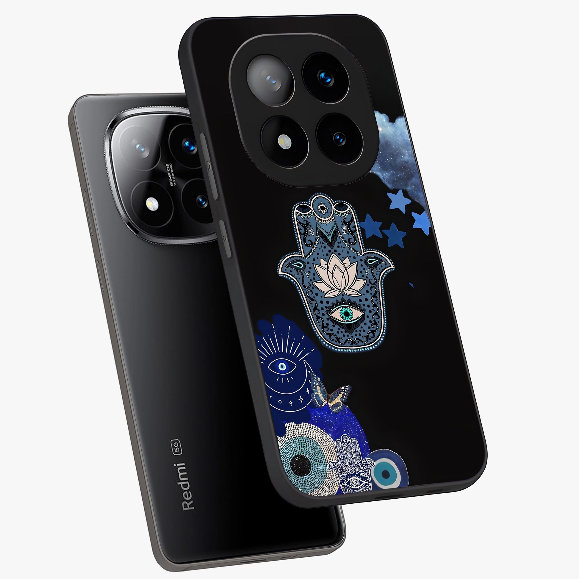 Mystic Hand Aura Glass Case displayed in angled mockup highlighting magical aura design with spiritual aesthetic style.