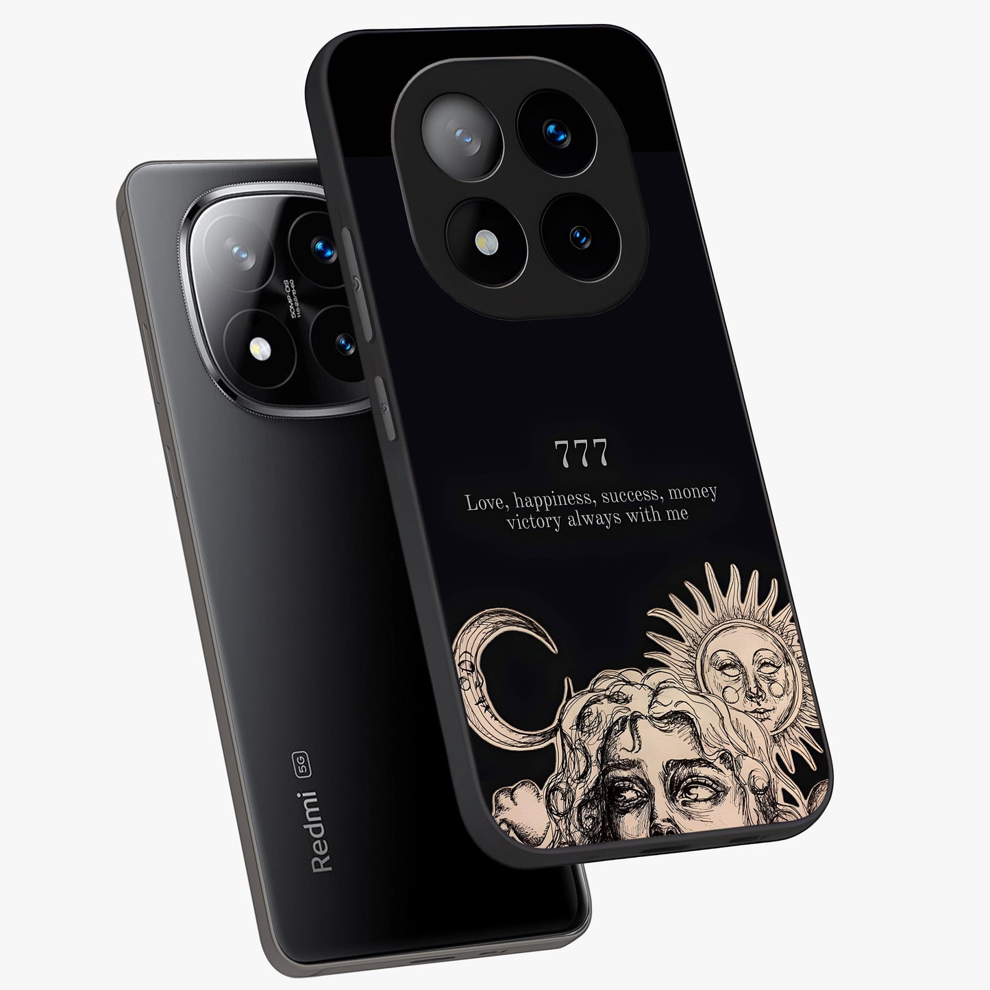 Mystic Victory Aura Glass Case displayed in angled mockup highlighting energetic aura design with bold mystical aesthetic.