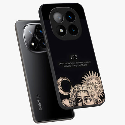 Mystic Victory Aura Glass Case displayed in angled mockup highlighting energetic aura design with bold mystical aesthetic.