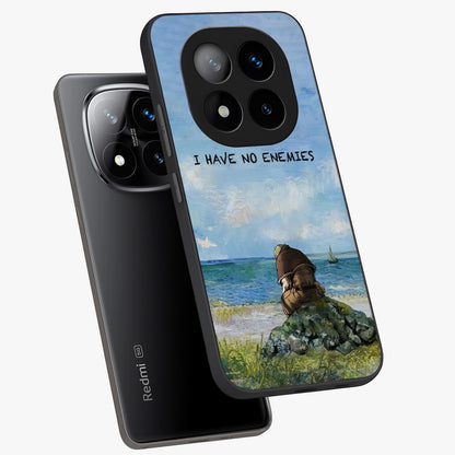 Peace Beyond War Glass Case displayed in angled mockup highlighting meaningful message design with artistic aesthetic style.