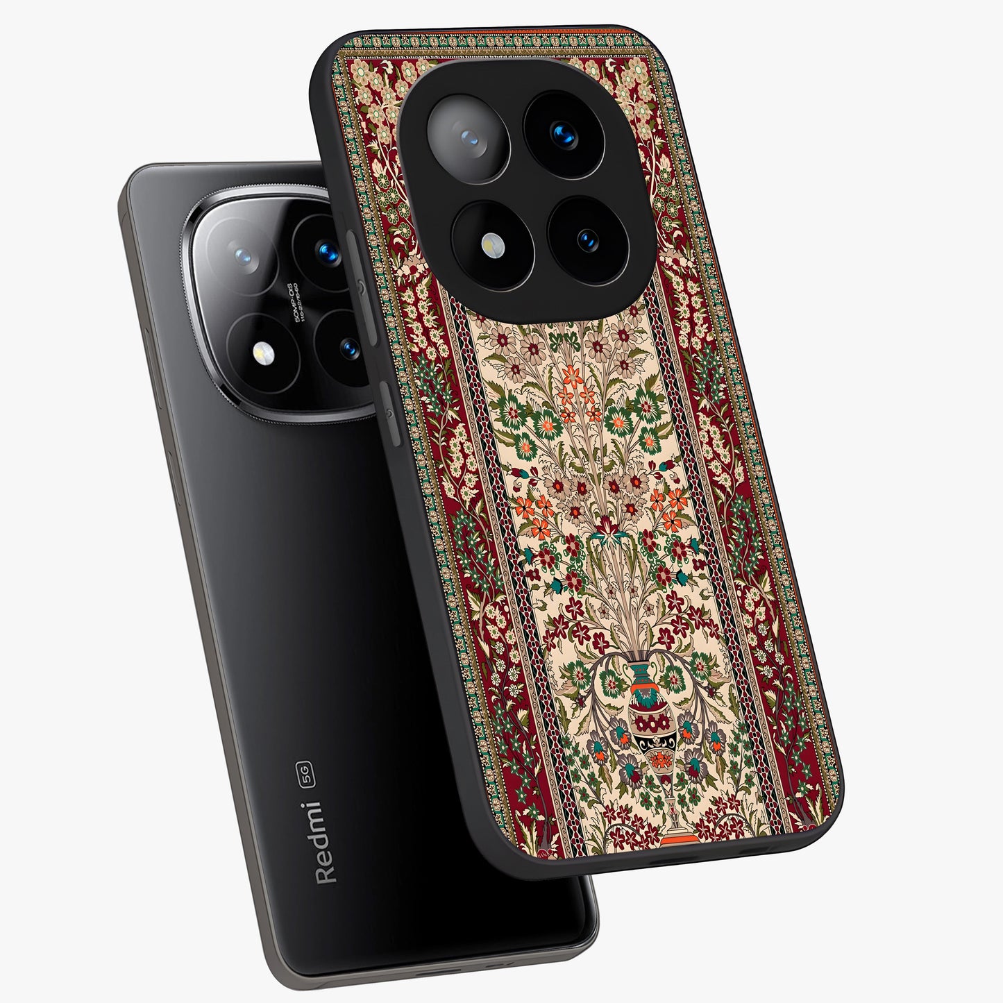 Persian Inspired Glass Case displayed in angled mockup highlighting intricate traditional design with elegant cultural aesthetic.