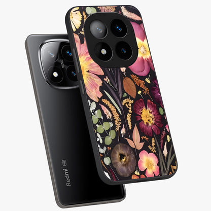 Petal Dream Tapestry Glass Case displayed in angled mockup highlighting decorative petal pattern with elegant botanical aesthetic.