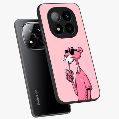 Pink Panther Glass Case displayed in angled mockup highlighting playful cartoon character design with vibrant pink aesthetic.