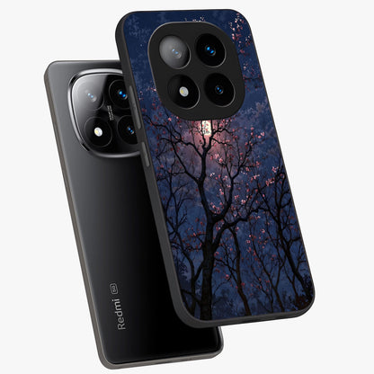 Twilight Sakura Serenade Glass Case displayed in angled mockup highlighting delicate sakura flower design with dreamy aesthetic.