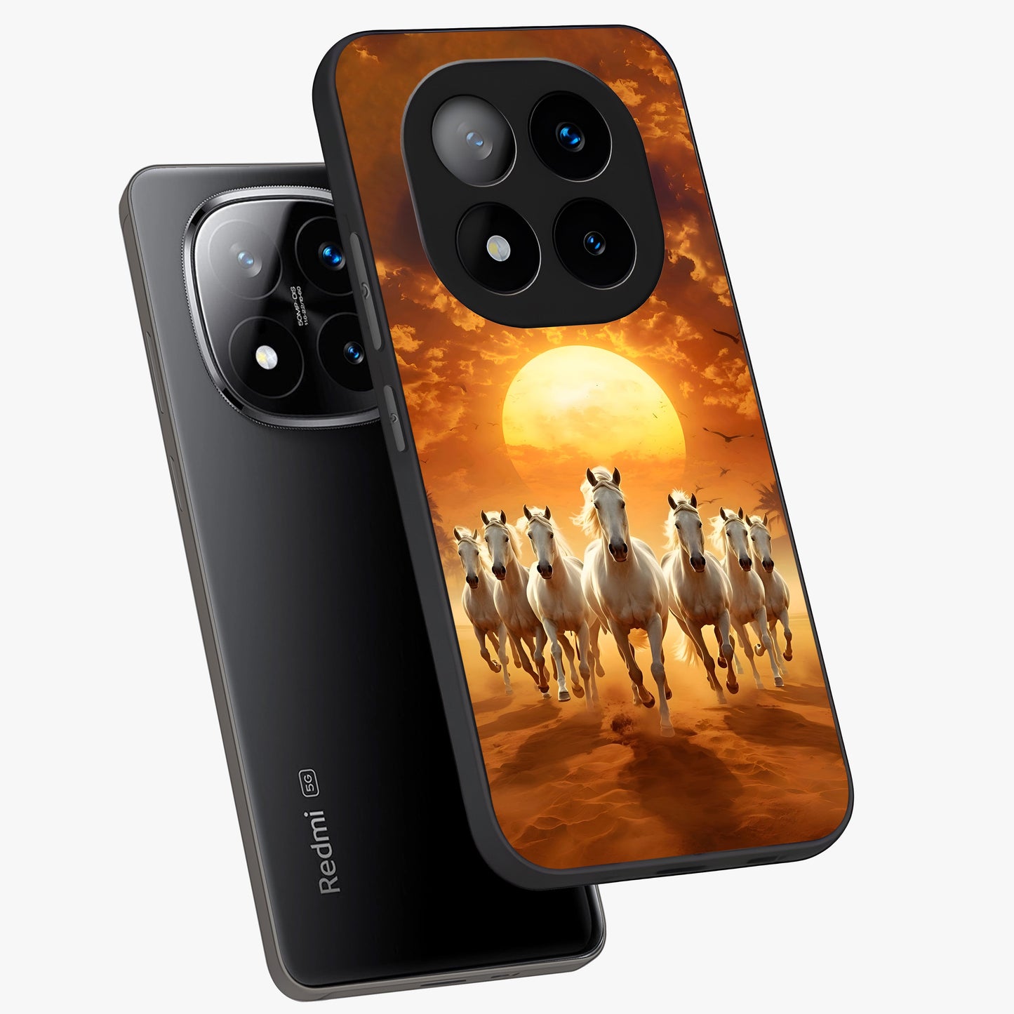 Wild Sunset Majesty Glass Case displayed in angled mockup highlighting vibrant sunset sky design with scenic aesthetic.