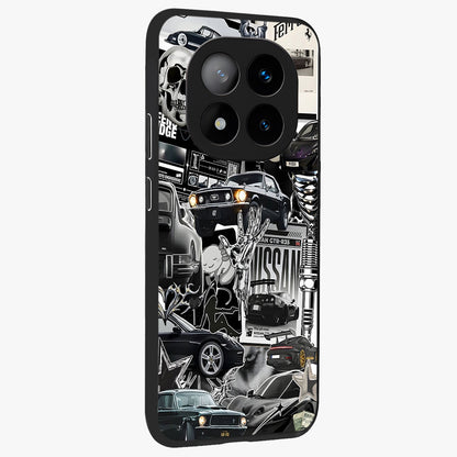Aesthetic Dark Love Glass Case upright view showcasing dramatic romantic artwork with modern aesthetic style.